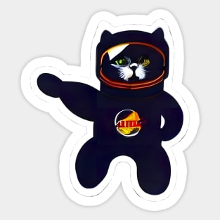 Blast off with the Astronaut Cat: The Feline Explorer that's out of this world! Sticker